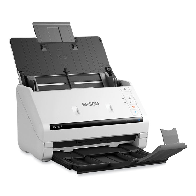 Epson® DS-770 II Color Duplex Document Scanner, 600 dpi Optical Resolution, 100-Sheet Duplex Auto Document Feeder (EPSB11B262201)