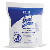 LYSOL® Brand Professional Disinfecting Wipe Bucket Refill, 1-Ply, 6 x 8, Lemon and Lime Blossom, White, 800 Wipes/Bag, 2 Refill Bags/CT (RAC99857CT)