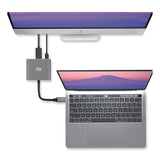Adesso 3-in-1 USB-C Multi-Port TAA Compliant Docking Station, HDMI, USB-C, USB 3 A+PD, Black/Gray (ADEAUH4010) Each