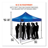 ergodyne® Shax 6000 Heavy-Duty Pop-Up Tent, Single Skin, 10 ft x 10 ft, Polyester/Steel, Blue, Ships in 1-3 Business Days (EGO12905)