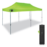 ergodyne® Shax 6015 Heavy-Duty Pop-Up Tent, Single Skin, 10 ft x 20 ft, Polyester/Steel, Lime, Ships in 1-3 Business Days (EGO12915)