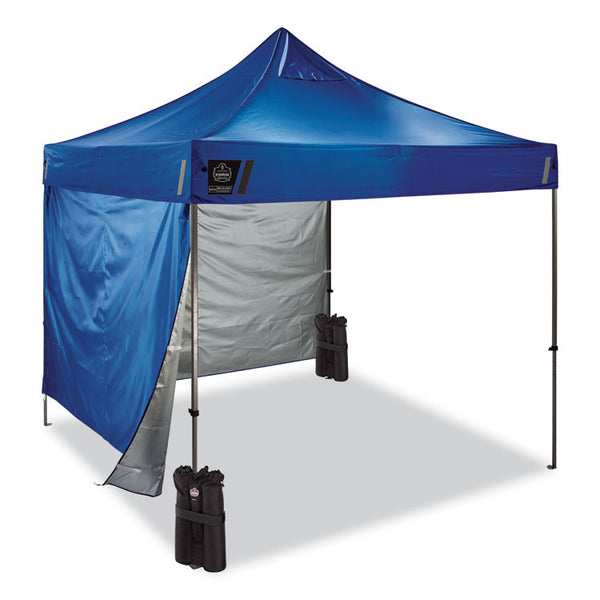 ergodyne® Shax 6051 Heavy-Duty Pop-Up Tent Kit, Single Skin, 10 ft x 10 ft, Polyester/Steel, Blue, Ships in 1-3 Business Days (EGO12952)