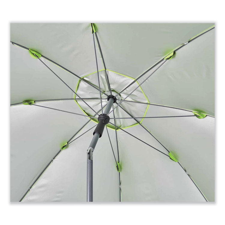 ergodyne® Shax 6100 Lightweight Work Umbrella, 90" Span, 92.4" Long, Lime Canopy, Ships in 1-3 Business Days (EGO12967)