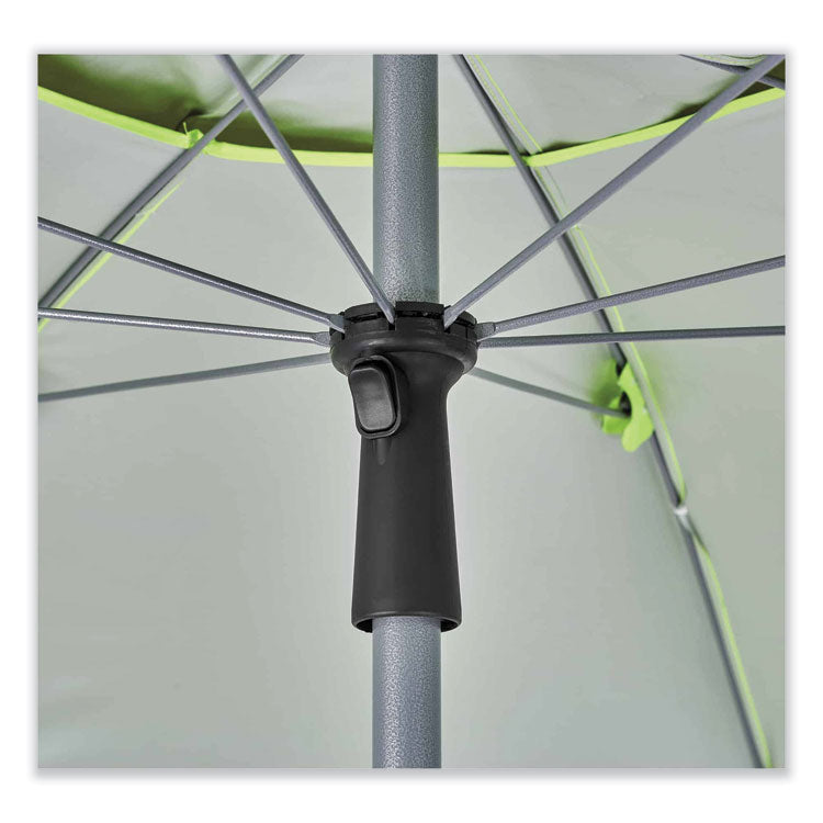 ergodyne® Shax 6100 Lightweight Work Umbrella, 90" Span, 92.4" Long, Lime Canopy, Ships in 1-3 Business Days (EGO12967)