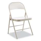 Alera® Armless Steel Folding Chair, Supports Up to 275 lb, Taupe Seat, Taupe Back, Taupe Base, 4/Carton (ALECA944) Case of 4