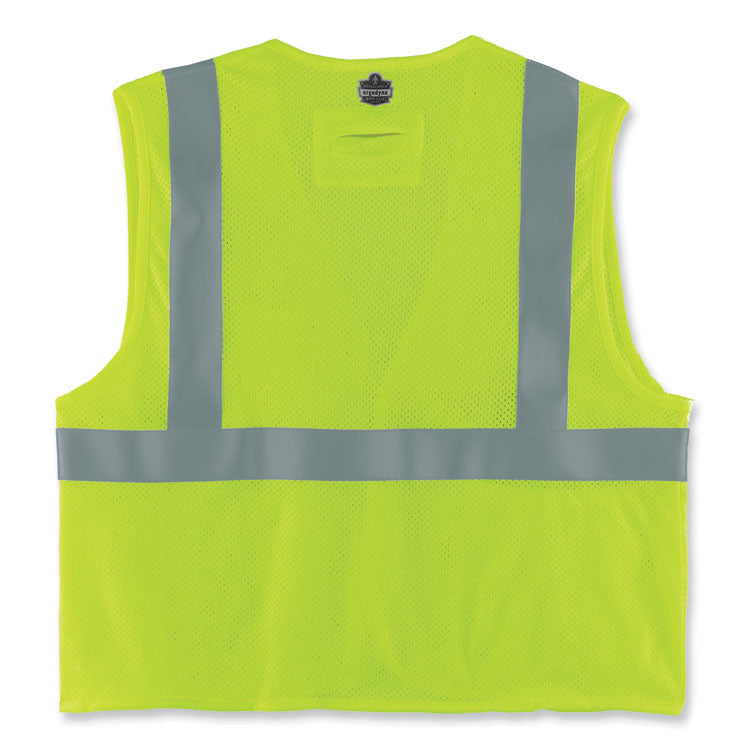 ergodyne® GloWear 8263FRHL Class 2 FR Safety Economy Hook/Loop Vest, Modacrylic Mesh/Cotton, 2XLa/3XL, Lime, Ships in 1-3 Business Days (EGO21867) Each