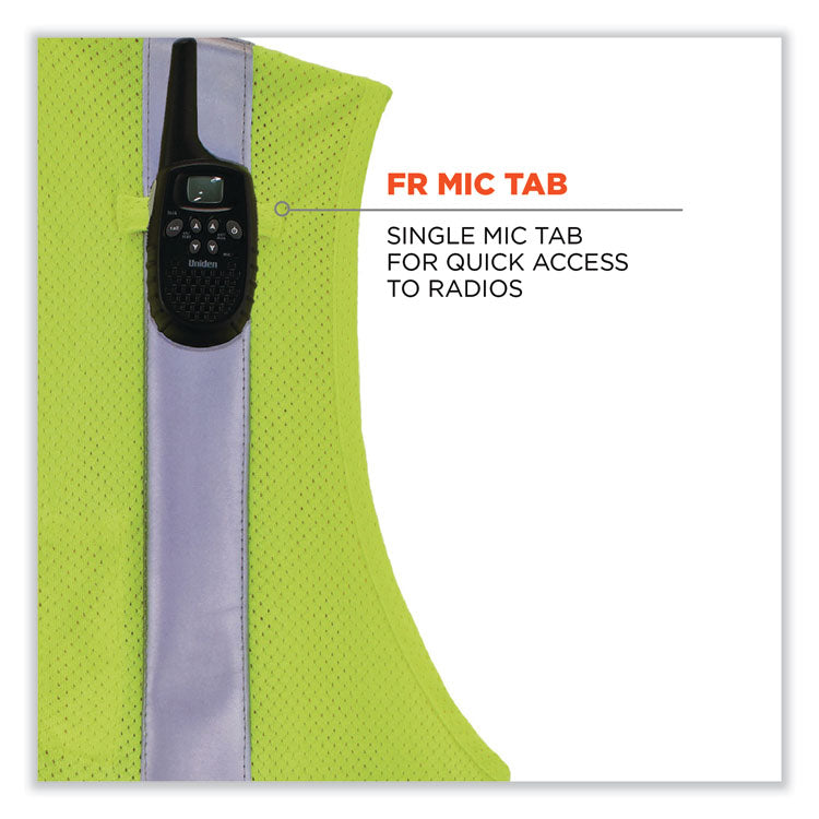 ergodyne® GloWear 8263FRHL Class 2 FR Safety Economy Hook/Loop Vest, Modacrylic Mesh/Cotton, 2XLa/3XL, Lime, Ships in 1-3 Business Days (EGO21867) Each