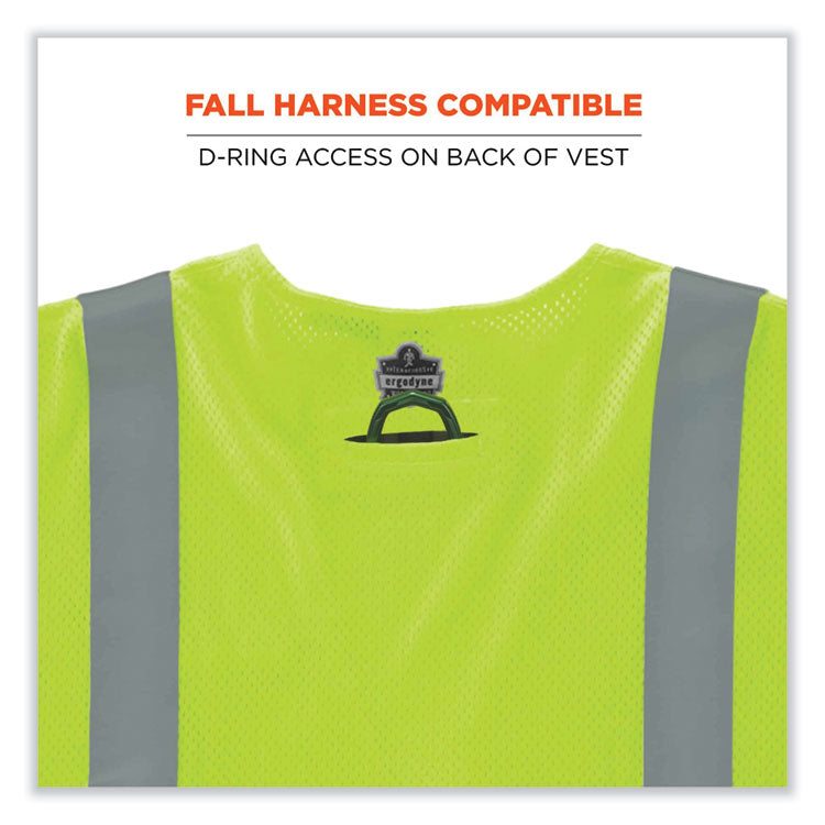 ergodyne® GloWear 8356FRHL Class 3 FR Hook and Loop Safety Vest with Sleeves, Modacrylic, Small/Med, Lime, Ships in 1-3 Business Days (EGO22213) Each