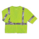 ergodyne® GloWear 8356FRHL Class 3 FR Hook and Loop Safety Vest with Sleeves, Modacrylic, Large/XL, Lime, Ships in 1-3 Business Days (EGO22215) Each