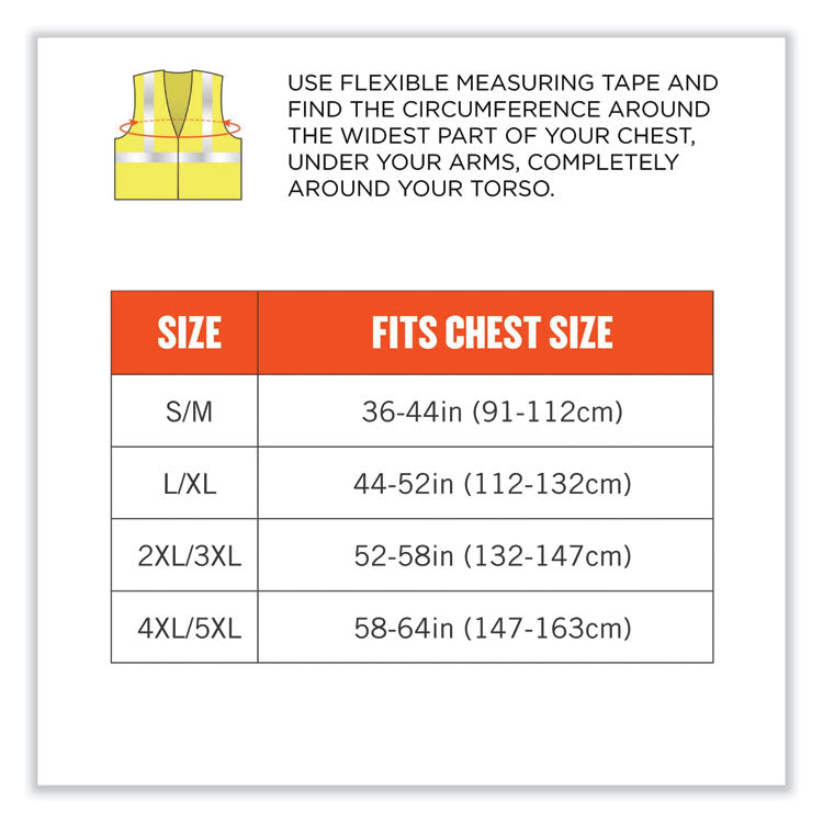 ergodyne® GloWear 8356FRHL Class 3 FR Hook and Loop Safety Vest with Sleeves, Modacrylic, 4XL/5XL, Lime, Ships in 1-3 Business Days (EGO22219) Each