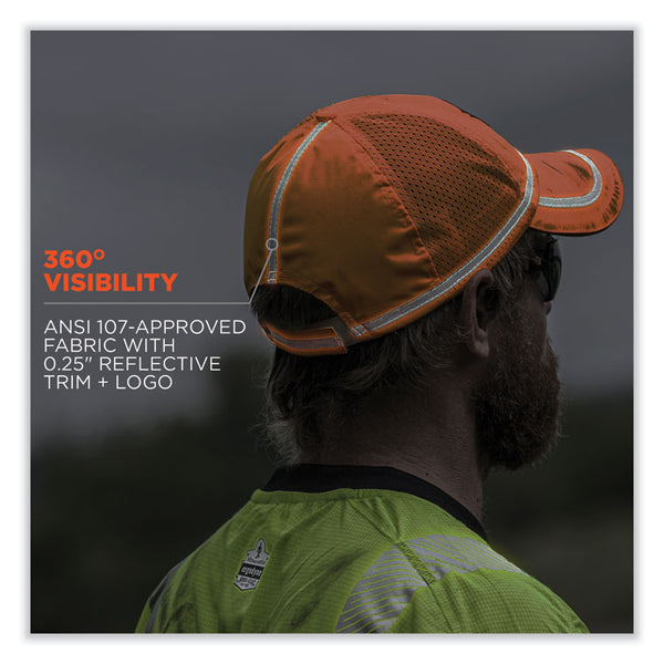 ergodyne® GloWear 8930 Hi-Vis Baseball Cap, Polyester, One Size Fits Most, Orange, Ships in 1-3 Business Days (EGO23238) Each