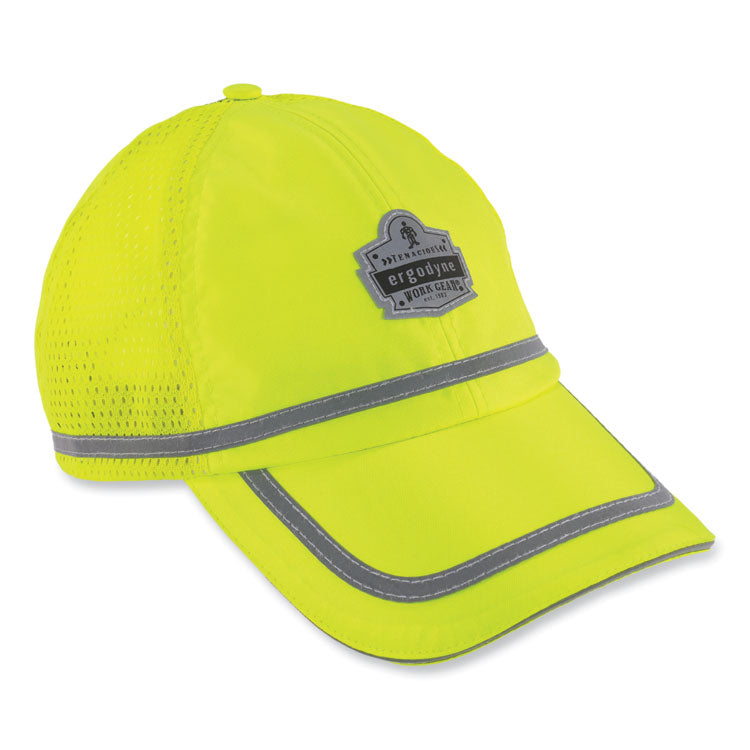 ergodyne® GloWear 8930 Hi-Vis Baseball Cap, Polyester, One Size Fits Most, Lime, Ships in 1-3 Business Days (EGO23239) Each