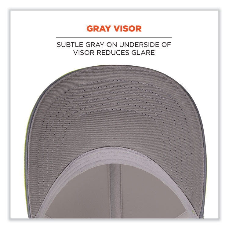 ergodyne® GloWear 8931 Reflective Stretch-Fit Hat, Cotton/Polyester, Ergodyne Logo, Small/Med, Hi-Vis Lime, Ships in 1-3 Business Days (EGO23240) Each