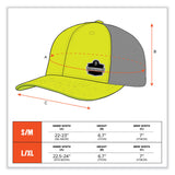 ergodyne® GloWear 8931 Reflective Stretch-Fit Hat, Cotton/Polyester, Ergodyne Logo, Small/Med, Hi-Vis Lime, Ships in 1-3 Business Days (EGO23240) Each