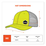 ergodyne® GloWear 8933 Reflective Snapback Hat, Cotton/Polyester, Ergodyne Logo, One Size, Hi-Vis Lime, Ships in 1-3 Business Days (EGO23244) Each