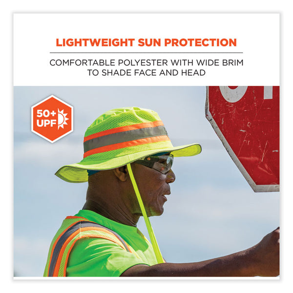 ergodyne® GloWear 8935 Hi-Vis Ranger Sun Hat, Polyester, Large/X-Large, Lime, Ships in 1-3 Business Days (EGO23260) Each