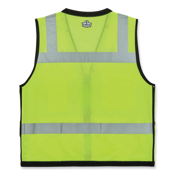 ergodyne® GloWear 8253HDZ Class 2 Heavy-Duty Mesh Surveyors Vest, Polyester, Small/Medium, Lime, Ships in 1-3 Business Days (EGO23323) Each