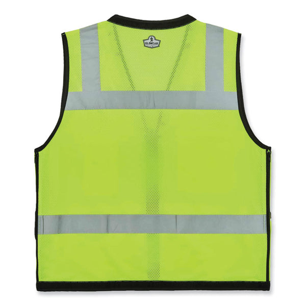 ergodyne® GloWear 8253HDZ Class 2 Heavy-Duty Mesh Surveyors Vest, Polyester, 2X-Large/3X-Large, Lime, Ships in 1-3 Business Days (EGO23327) Each