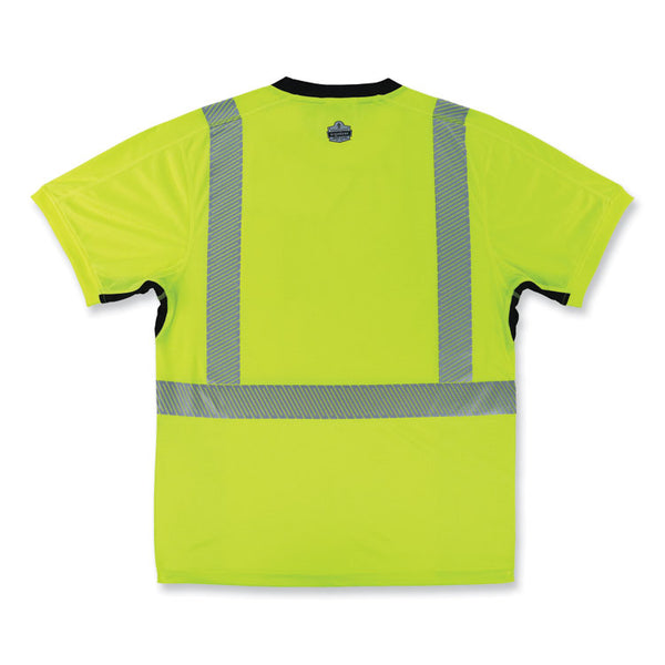ergodyne® GloWear 8283BK Class 2 Lightweight Performance Hi-Vis T-Shirt, Polyester, 3X-Large, Lime, Ships in 1-3 Business Days (EGO23507) Each