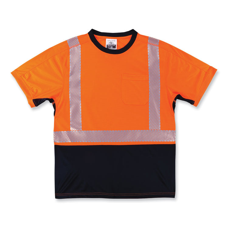 ergodyne® GloWear 8283BK Class 2 Lightweight Performance Hi-Vis T-Shirt, Polyester, Medium, Orange, Ships in 1-3 Business Days (EGO23513) Each