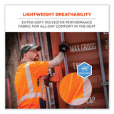 ergodyne® GloWear 8283BK Class 2 Lightweight Performance Hi-Vis T-Shirt, Polyester, 4X-Large, Orange, Ships in 1-3 Business Days (EGO23518) Each