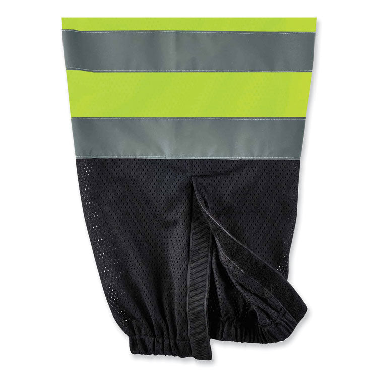 ergodyne® GloWear 8910BK Class E Hi-Vis Pants with Black Bottom, Polyester, Small/Medium, Lime, Ships in 1-3 Business Days (EGO23953) Each