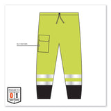 ergodyne® GloWear 8910BK Class E Hi-Vis Pants with Black Bottom, Polyester, Large/X-Large, Lime, Ships in 1-3 Business Days (EGO23955) Each