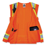 ergodyne® GloWear 8248Z Class 2 Two-Tone Surveyors Zipper Vest, Polyester, Small/Medium, Orange, Ships in 1-3 Business Days (EGO24063) Each