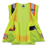 ergodyne® GloWear 8248Z Class 2 Two-Tone Surveyors Zipper Vest, Polyester, Large/X-Large, Lime, Ships in 1-3 Business Days (EGO24075) Each