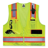 ergodyne® GloWear 8248Z Class 2 Two-Tone Surveyors Zipper Vest, Polyester, Large/X-Large, Lime, Ships in 1-3 Business Days (EGO24075) Each