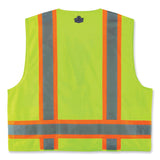 ergodyne® GloWear 8248Z Class 2 Two-Tone Surveyors Zipper Vest, Polyester, 2X-Large/3X-Large, Lime, Ships in 1-3 Business Days (EGO24077) Each