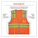 ergodyne® GloWear 8246Z Class 2 Two-Tone Mesh Reflective Binding Zipper Vest, Polyester, Small/Med, Orange, Ships in 1-3 Business Days (EGO24133) Each