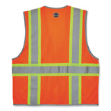 ergodyne® GloWear 8246Z Class 2 Two-Tone Mesh Reflective Binding Zipper Vest, Polyester, 2XL/3XL, Orange, Ships in 1-3 Business Days (EGO24137) Each
