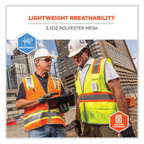 ergodyne® GloWear 8246Z Class 2 Two-Tone Mesh Reflective Binding Zipper Vest, Polyester, 2XL/3XL, Orange, Ships in 1-3 Business Days (EGO24137) Each