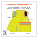 ergodyne® GloWear 8246Z Class 2 Two-Tone Mesh Reflective Binding Zipper Vest, Polyester, Large/XL, Lime, Ships in 1-3 Business Days (EGO24145) Each