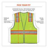 ergodyne® GloWear 8246Z Class 2 Two-Tone Mesh Reflective Binding Zipper Vest, Polyester, 4X-Large/5XL, Lime, Ships in 1-3 Business Days (EGO24149) Each