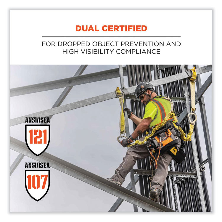 ergodyne® GloWear 8231TV Class 2 Hi-Vis Tool Tethering Safety Vest, Polyester, Small/Medium, Lime, Ships in 1-3 Business Days (EGO24173) Each