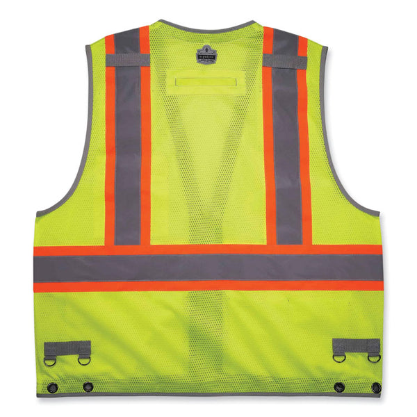 ergodyne® GloWear 8231TV Class 2 Hi-Vis Tool Tethering Safety Vest, Polyester, Large/X-Large, Lime, Ships in 1-3 Business Days (EGO24175) Each