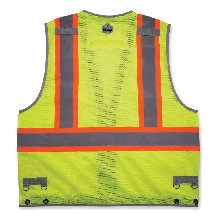 ergodyne® GloWear 8231TV Class 2 Hi-Vis Tool Tethering Safety Vest, Polyester, Large/X-Large, Lime, Ships in 1-3 Business Days (EGO24175) Each