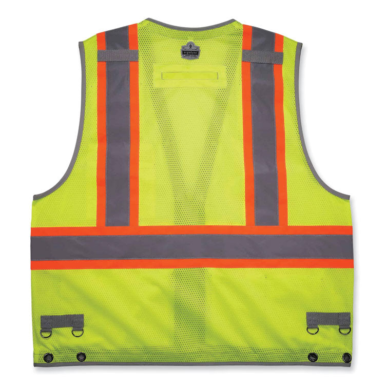 ergodyne® GloWear 8231TV Class 2 Hi-Vis Tool Tethering Safety Vest, Polyester, 2X-Large/3X-Large, Lime, Ships in 1-3 Business Days (EGO24177) Each
