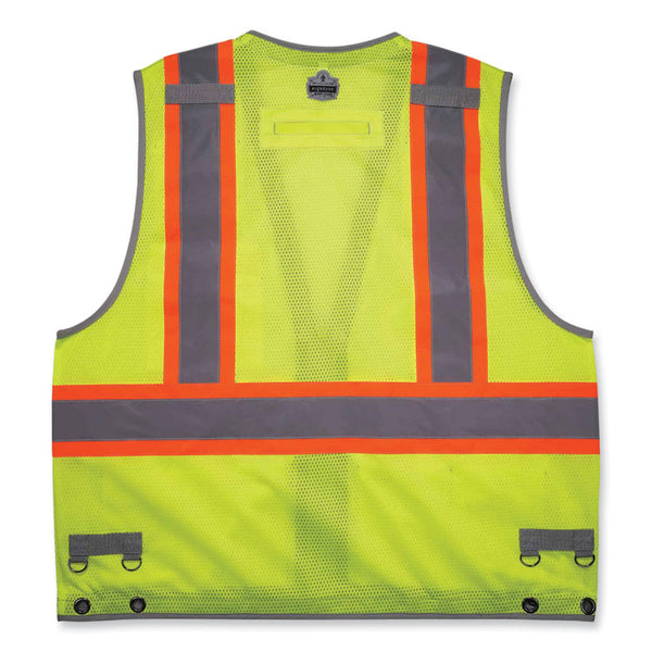 ergodyne® GloWear 8231TV Class 2 Hi-Vis Tool Tethering Safety Vest, Polyester, 4X-Large/5X-Large, Lime, Ships in 1-3 Business Days (EGO24179) Each