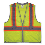 ergodyne® GloWear 8231TVK Class 2 Hi-Vis Tool Tethering Safety Vest Kit, Polyester, 2X-Large/3X-Large, Lime, Ships in 1-3 Business Days (EGO24187) Each