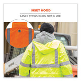 ergodyne® GloWear 8365 Class 3 Hi-Vis Rain Jacket, Polyester, 2X-Large, Orange, Ships in 1-3 Business Days (EGO24316) Each