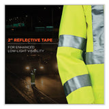 ergodyne® GloWear 8365 Class 3 Hi-Vis Rain Jacket, Polyester, 3X-Large, Lime, Ships in 1-3 Business Days (EGO24327) Each