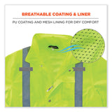 ergodyne® GloWear 8365 Class 3 Hi-Vis Rain Jacket, Polyester, 4X-Large, Lime, Ships in 1-3 Business Days (EGO24328) Each