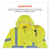 ergodyne® GloWear 8366 Class 3 Lightweight Hi-Vis Rain Jacket, Polyester, Large, Lime, Ships in 1-3 Business Days (EGO24334) Each