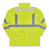 ergodyne® GloWear 8366 Class 3 Lightweight Hi-Vis Rain Jacket, Polyester, 3X-Large, Lime, Ships in 1-3 Business Days (EGO24337) Each