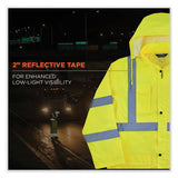 ergodyne® GloWear 8366 Class 3 Lightweight Hi-Vis Rain Jacket, Polyester, 5X-Large, Lime, Ships in 1-3 Business Days (EGO24339) Each