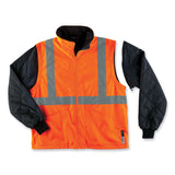ergodyne® GloWear 8385 Class 3 Hi-Vis 4-in-1 Jacket, Medium, Orange, Ships in 1-3 Business Days (EGO24373) Each