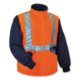 ergodyne® GloWear 8385 Class 3 Hi-Vis 4-in-1 Jacket, Medium, Orange, Ships in 1-3 Business Days (EGO24373) Each